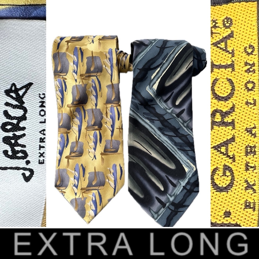👔Vintage 1996 & 2005 J. Garcia Men's Extra Long Ties Collections 17 & 40